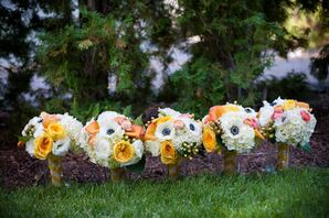 Yellow and White Bouquets