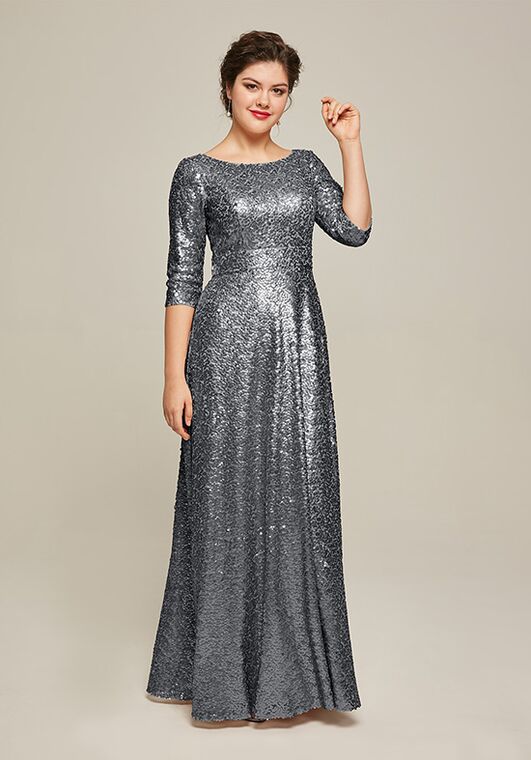 AW Bridal AW Simone Dress Silver Mother Of The Bride Dress - 4