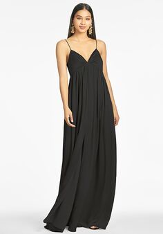 Sachin & Babi Jessica Gown - Black V-Neck Bridesmaid Dress