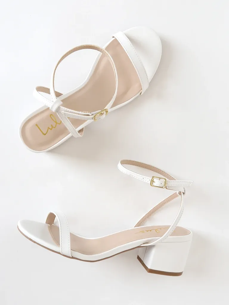 Minimalist ankle strap heels