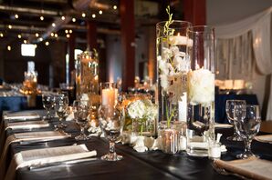 Contemporary Cylinder Submerged Flower Centerpieces