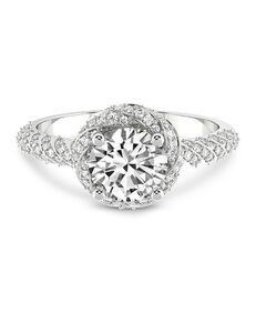 Friendly Diamonds Glamorous Cushion, Round Cut Engagement Ring