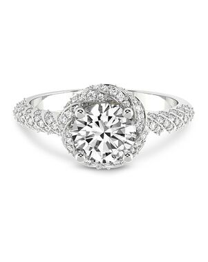 Friendly Diamonds Glamorous Cushion, Round Cut Engagement Ring