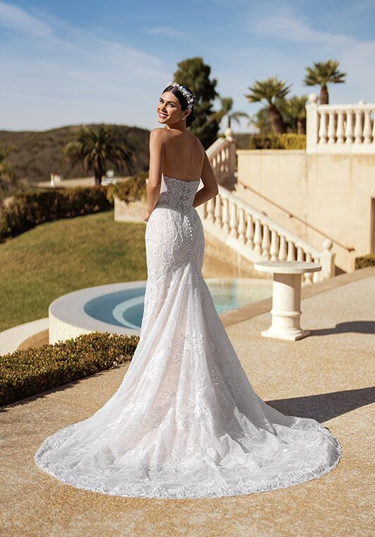 Moonlight Couture H1583 Mermaid and Trumpet Wedding Dress - 2