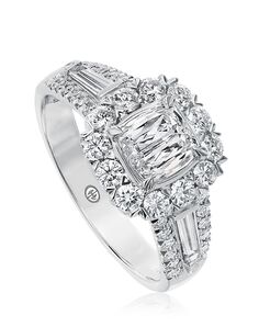 Christopher Designs Glamorous Cushion Cut Engagement Ring