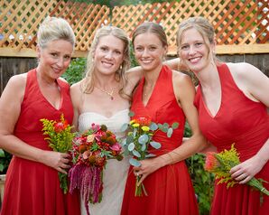 Casual Red Bridesmaid Dresses