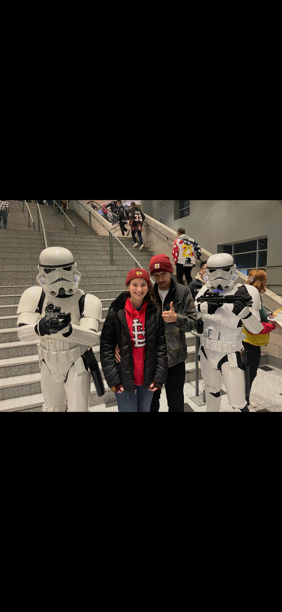 Star Wars night for the Quad Cities Storm game.
