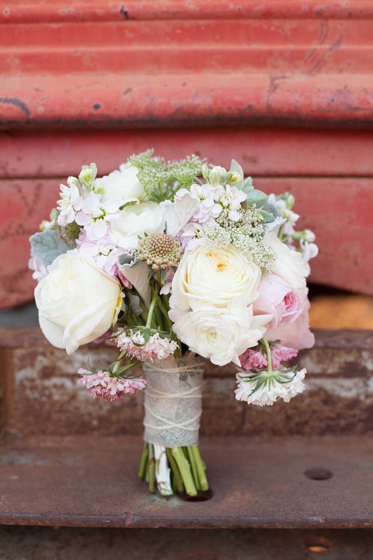 Romantic Rose, Scabiosa and Stock Bouquet