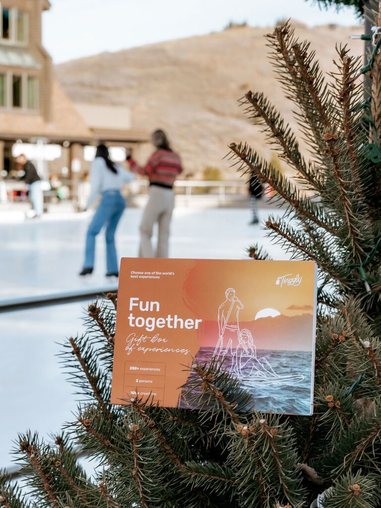 Couple ice skating together great quality time love language gift