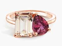 Brilliant Earth Toi Et Moi Morganite and Pink Tourmaline Two Stone Engagement Ring