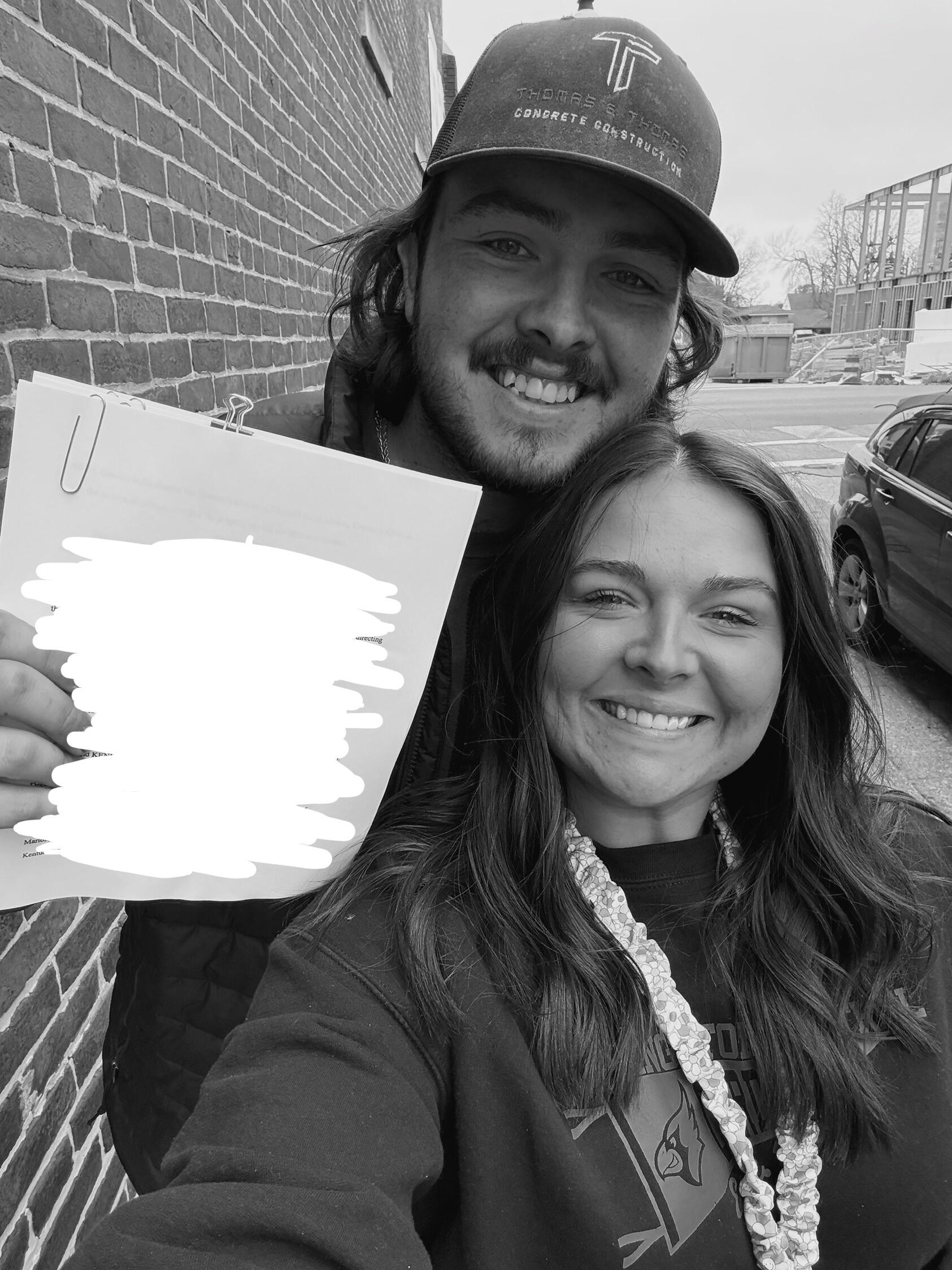 Not long after getting engaged, they bought their first home! 