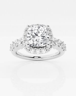 Grown Brilliance Cushion Cut Engagement Ring