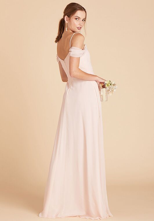 Birdy Grey Spence Convertible Dress in Pale Blush V-Neck Bridesmaid Dress - 3