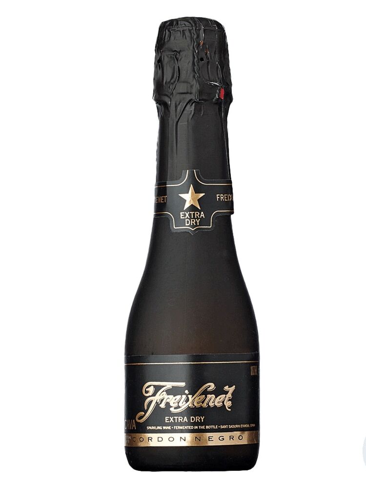 Mini bottle of champagne. 