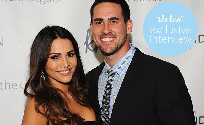 Andi Dorfman and Josh Murray pose at The Knot Gala