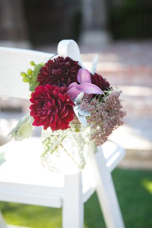 Dahlia and Calla Lily Aisle Decoration