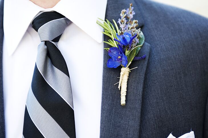 Blue Boutonniere