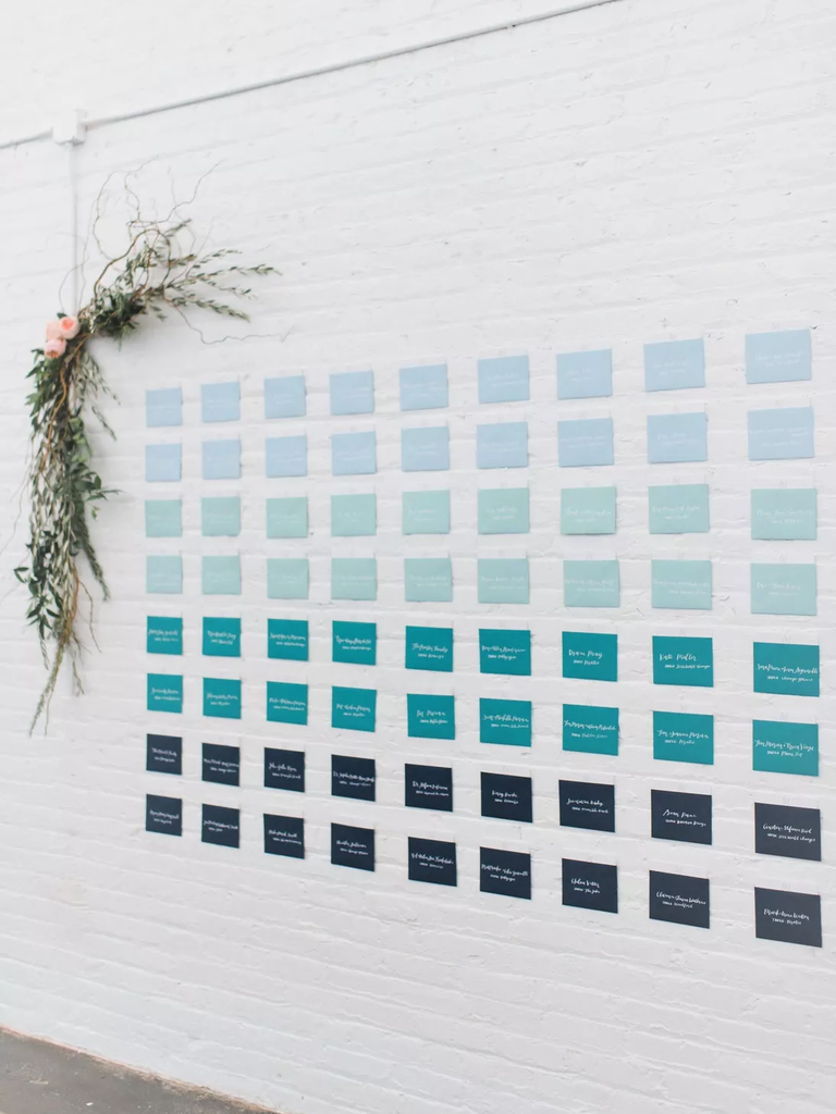 Blue-green Ombré Palette for your wedding reception