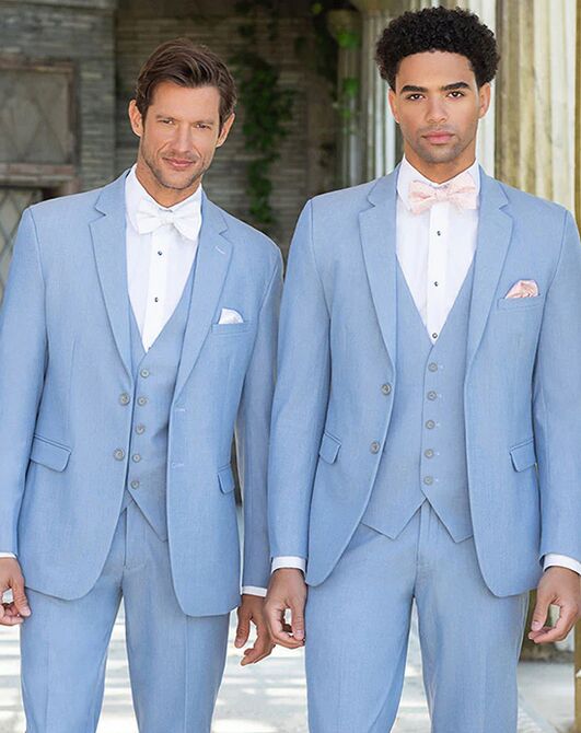 BLACKTIE METRO Cornflower Wedding Suit Blue Tuxedo - 2