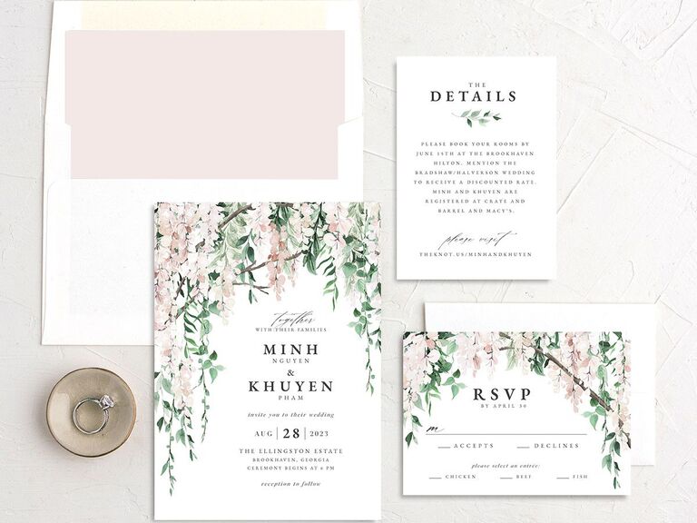 Rustic Themed Custom Wedding Invitation Suite
