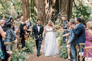 Recessional With Flower Petal Toss at Santa Lucia Preserve in Carmel Valley, California