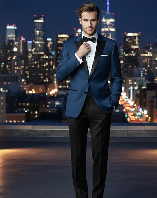 BLACKTIE VERMONT Indigo Blue Wedding Tuxedo Blue Tuxedo - 6