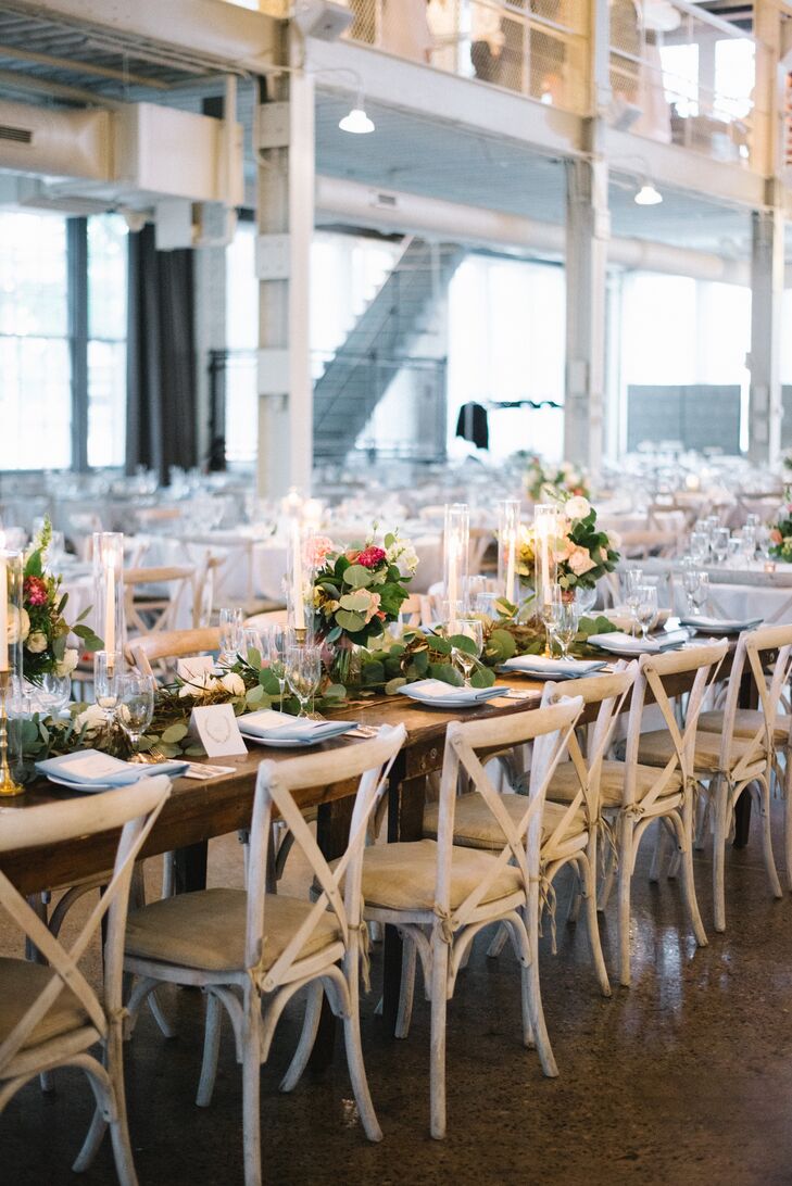 Romantic Reception Decor at Machine Shop in Minneapolis, Minnesota