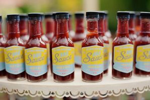 Custom-Made Barbecue Sauce Wedding Favors