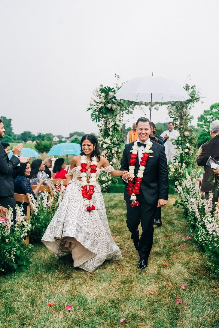 Bride and Groom During Recessional