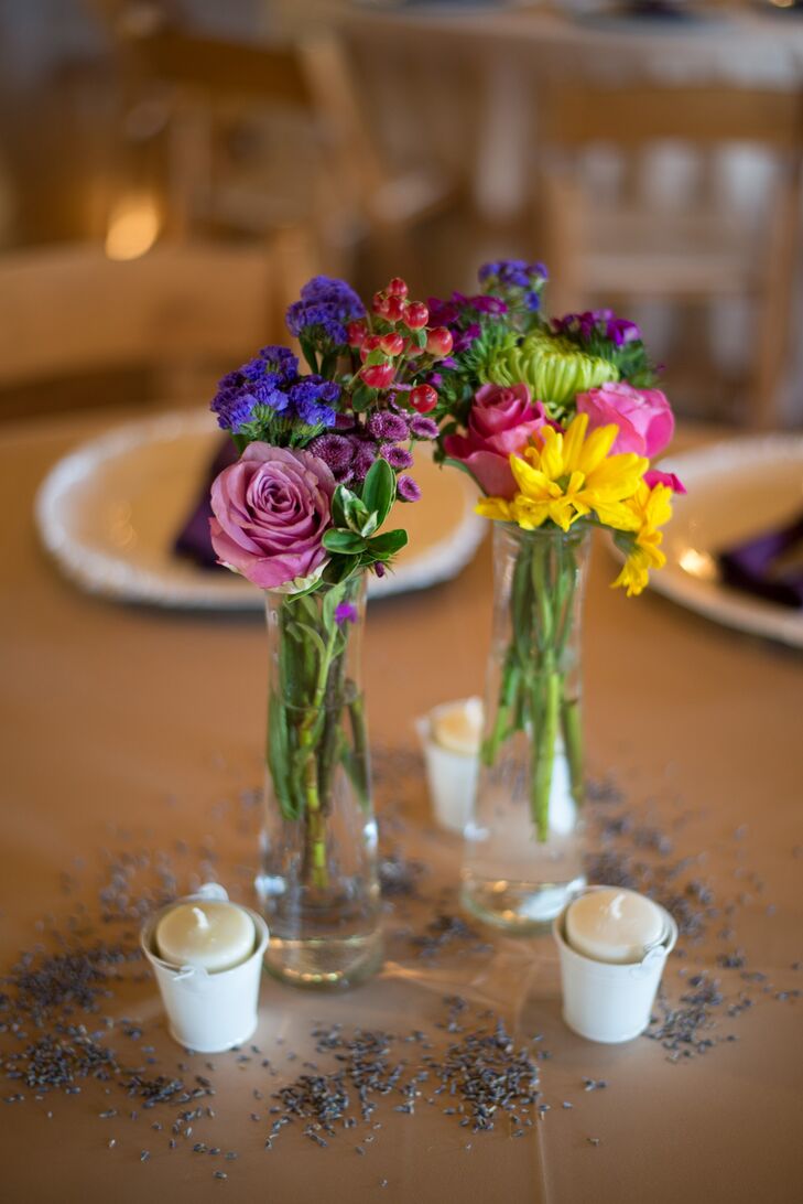 DIY Colorful Flower Centerpiece