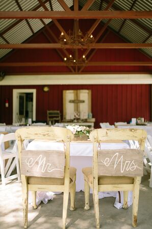 Rustic Wooden Wedding Chair Signs