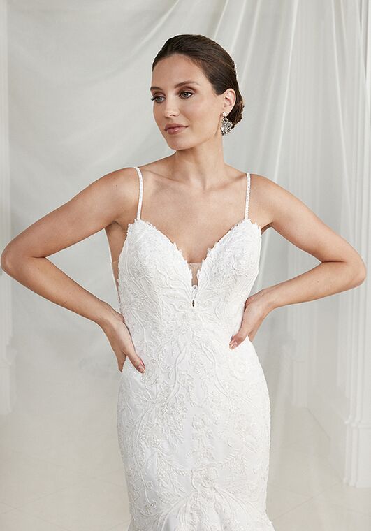 Justin Alexander Egan Fit-and-Flare Wedding Dress - 4