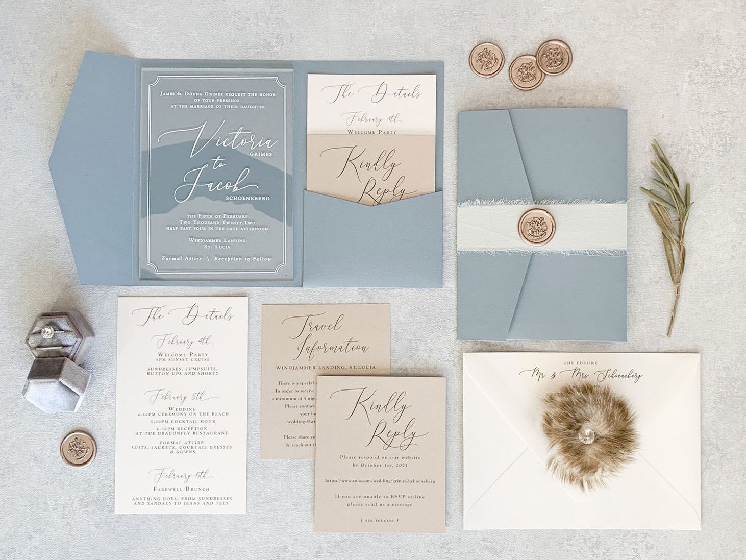 Acrylic wedding invites