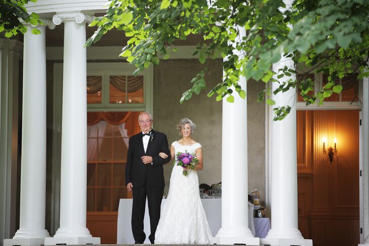 The wedding took place at Woodend Sanctuary, a historic home in Chevy Chase, Maryland, that is the headquarters of the Audubon Naturalist Society.