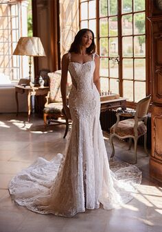 Moonlight Couture H1643 Mermaid and Trumpet Wedding Dress
