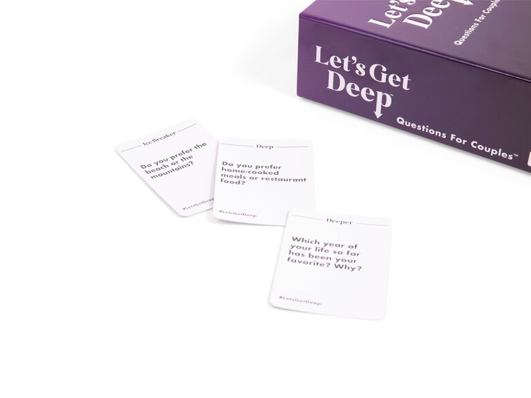 Let's Get Deep questions for couples from Target. 