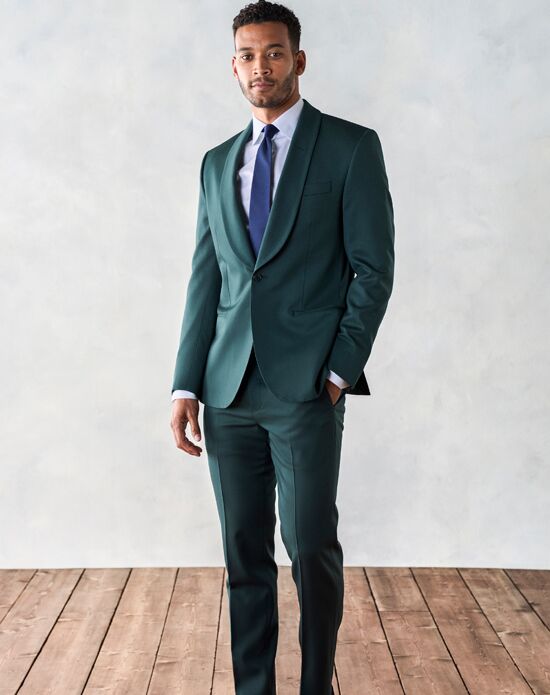 The Black Tux Emerald Shawl Tuxedo Green Tuxedo - 1