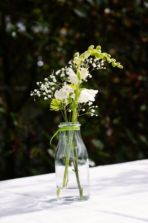 Glass Milk Bottle Vase