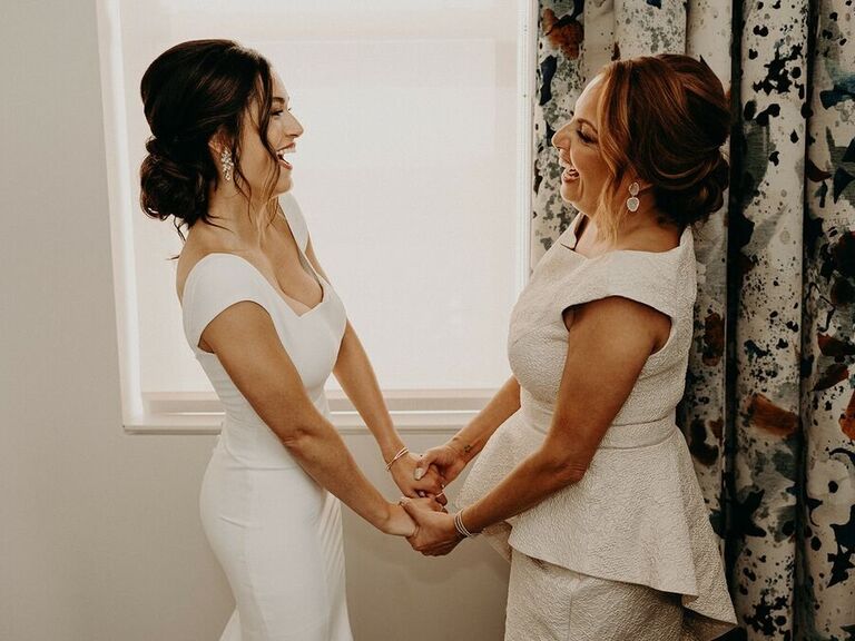 Atlanta brides with their hair and makeup done by Vigilante Makeup + Hair Artistry.