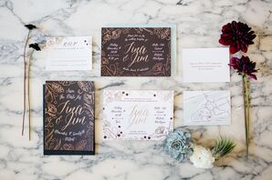 Botanical Gold Foil Invitation Suite