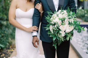White-and-Green Bouquet for Wedding in Yountville, California