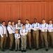 Casually Dressed Groomsmen in Suspenders