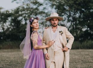 Hannah and Mark's wanted their wedding to embody their love, vision, the Bampot House of Tea and their bohemian spirit. Not only was the wedding's boh