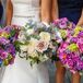 Rose and Dahlia Purple Bouquets