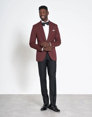The Black Tux Burgundy Shawl Jacket Tuxedo Red Tuxedo
