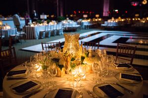 Mercury Glass Hurricane Centerpieces