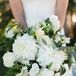 White Dahlia, Seeded Eucalyptus Bouquet