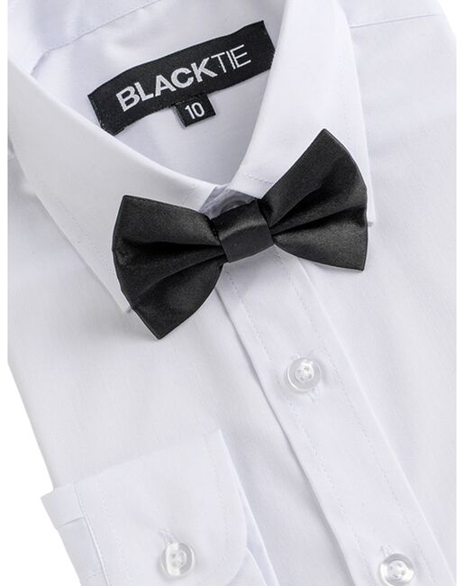 BLACKTIE "Kingston" Black Tuxedo (5-Piece Set) Flower Girl Dress and Ring Bearer Outfit - 6