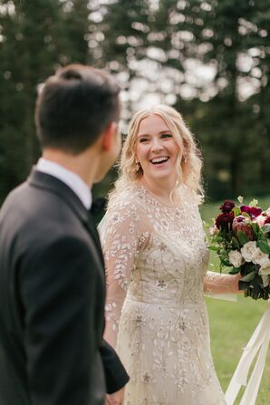 Wedding-Day Couple Portraits in Western Michigan