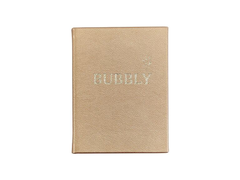 Bubby champagne recipe book for bride's bachelorette party gift 